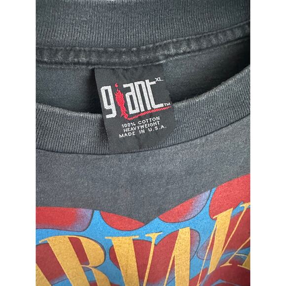 Nirvana Heart Shaped Box Vintage Reprint T-shirt Single Stitch Giant - Picture 6 of 6